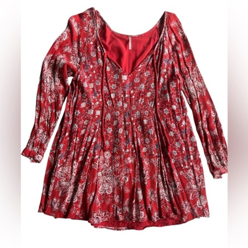 Free People pink Floral Tunic